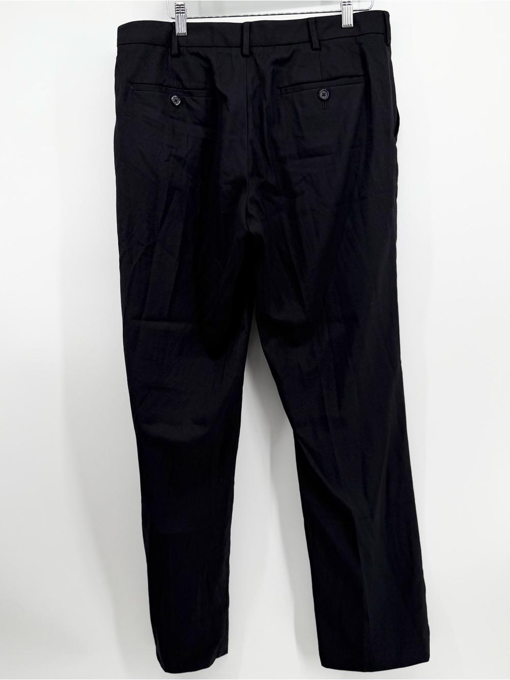 Van Heusen 33x32 Black Straight Leg Dress Pants Flex Waist - Picture 3 of 8